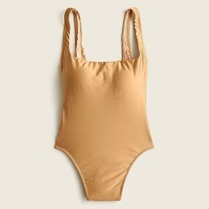 J.Crew Shiny Squareneck One-piece Bathing Suit